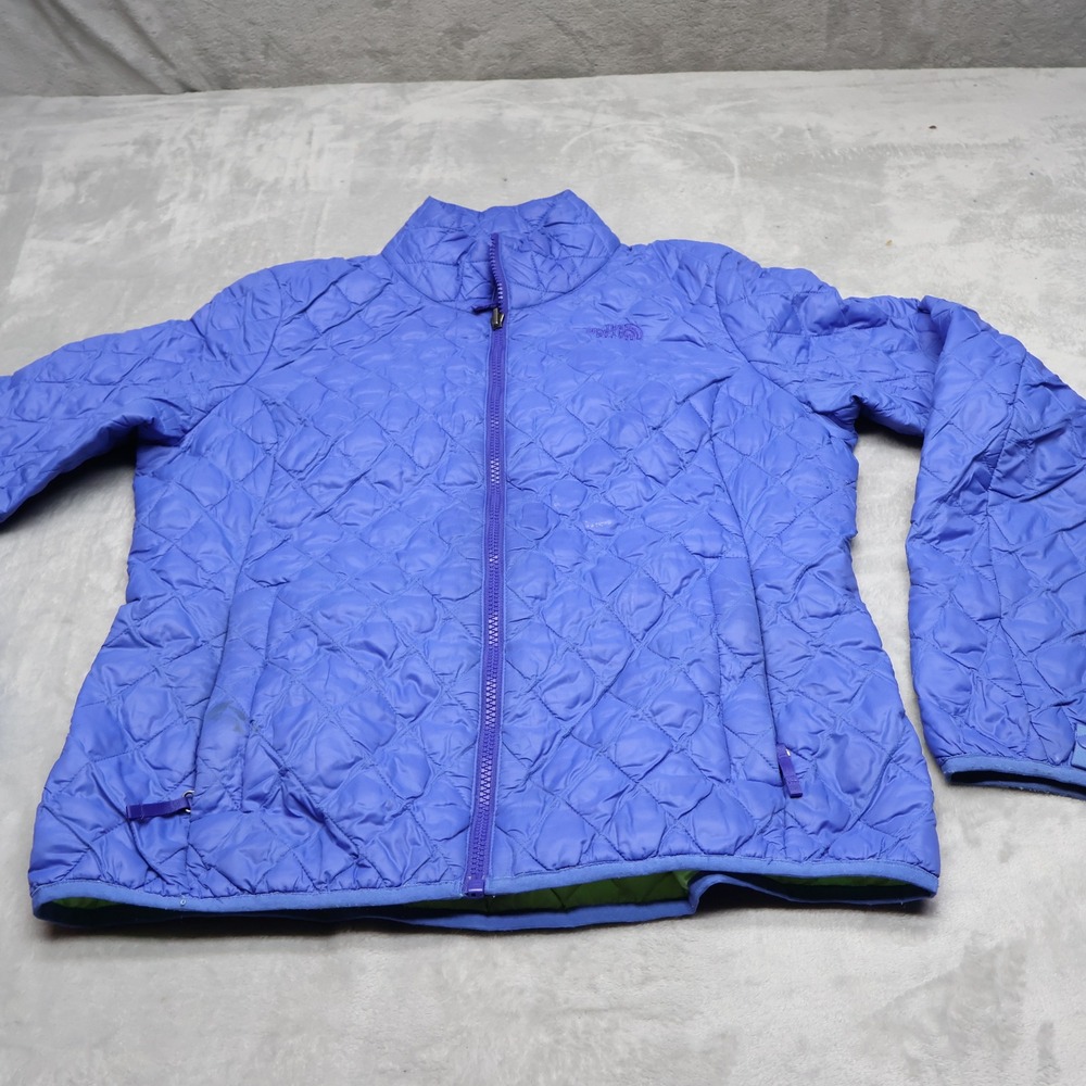 North Face Jacket Womens Medium Blue ThermoBall Insulated Light Quilted Puffer